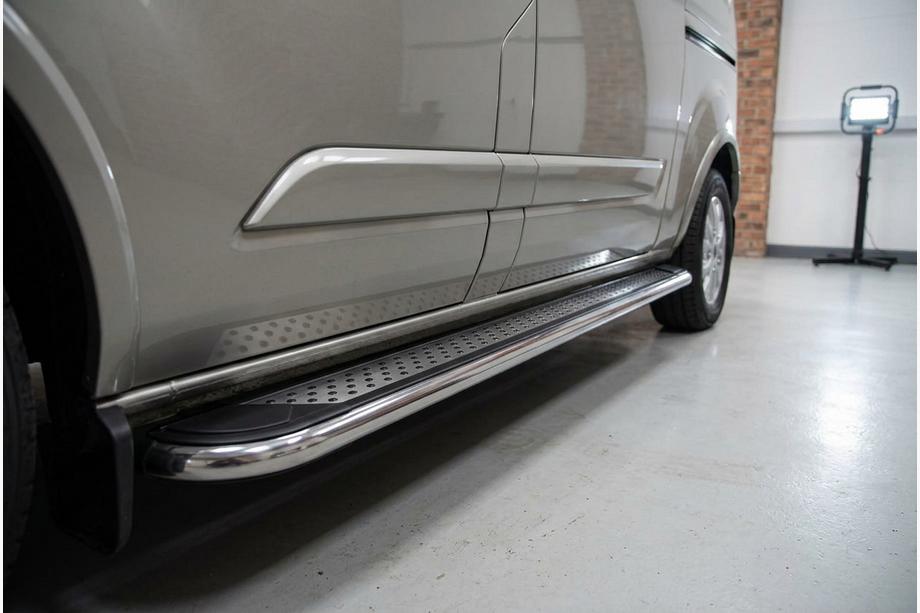 Ford Custom 2013–2022 Stranske stopnice Maydos V2 (2 kosa, aluminij/nerjavno jeklo) Kratka medosna razdalja Image