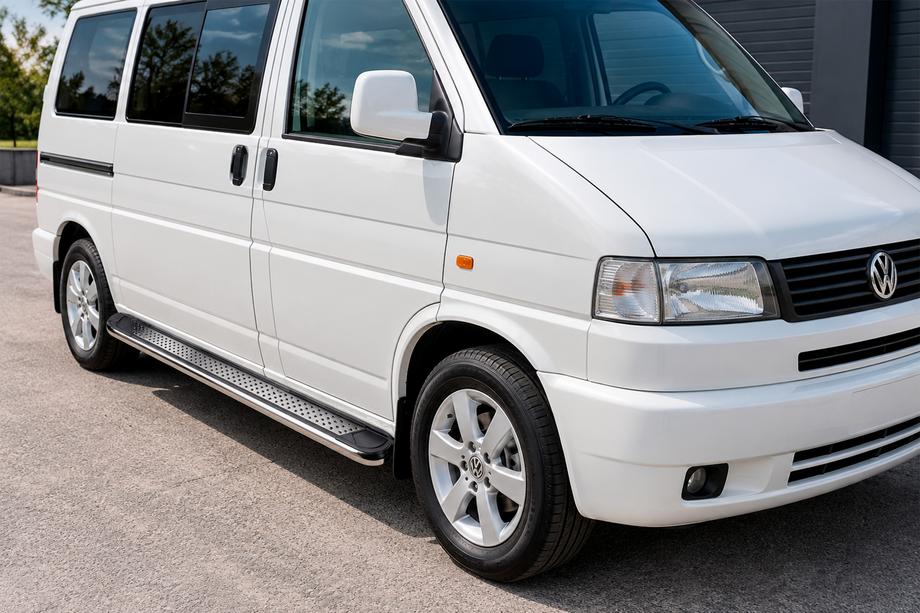 Volkswagen T4 Transporter 1990–2003 Stranske stopnice Maydos V2 (2 kosa, aluminij/nerjavno jeklo) Kratka medosna razdalja Image