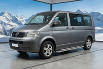 Volkswagen T5 Transporter 2003–2010 Stranske stopnice Maydos V2 (2 kosa, aluminij/nerjavno jeklo) Kratka medosna razdalja fotografija 1