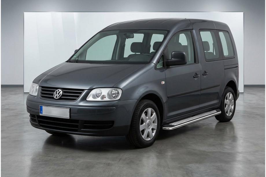 Volkswagen Caddy 2004–2010 Stranske stopnice Maydos V2 (2 kosa, aluminij/nerjavno jeklo) Maxi medosna razdalja Image