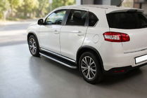 Peugeot 4008 2012–2017 Stranske stopnice Tayga (2 kosa, aluminij) fotografija 1