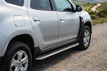 Renault Duster 2018–2024 Stranske stopnice Maydos V1 (2 kosa, aluminij) fotografija 1