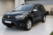 Dacia Duster 2018–2024 Stranske stopnice Tayga Black V1 (2 kosa, aluminij) fotografija 1