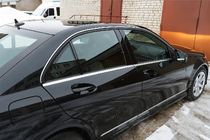 Mercedes razred C W204 2007–2015 Pokrovi okenskih letev (6 kos, nerjaveče jeklo) fotografija 1