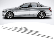 Mercedes razred C W204 2007–2015 Pokrovi okenskih letev (6 kos, nerjaveče jeklo) fotografija 2