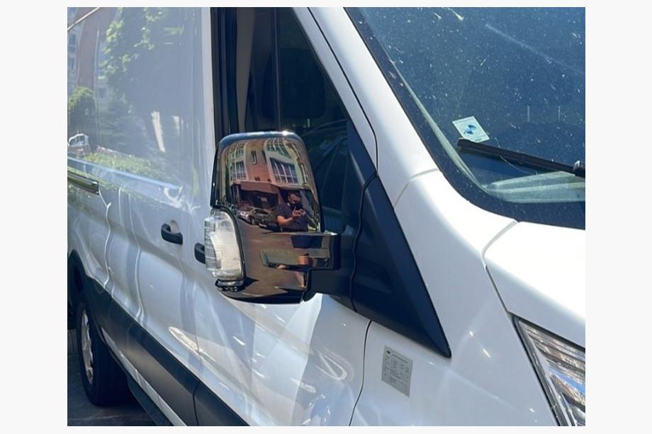 Ford Transit 2014– Pokrovi ogledal črni krom (2 kos, plastika) Image
