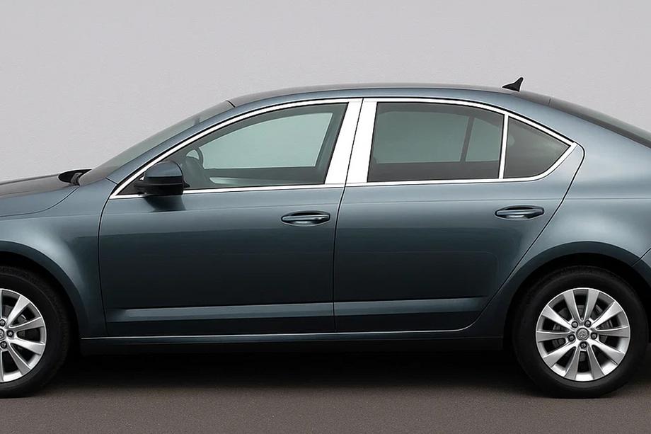 Skoda Octavia III A7 2013–2019 Okrasne letve stebričkov vrat (6 kos, nerjavno jeklo) Image