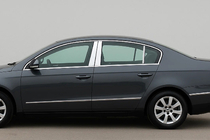 Volkswagen Passat B6 2006–2012 Okrasne letve stebričkov vrat (SD, nerjavno jeklo) fotografija 1
