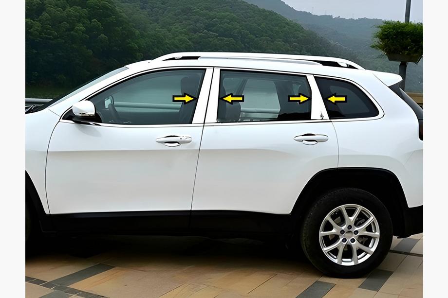 Jeep Cherokee KL 2013– Obloga stebričkov vrat (nerjavno jeklo) Image