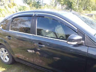 Ford Focus II 2005–2008 Deflektorji oken s kromirano letvico SD/HB (4 kosi, Niken) fotografija 1