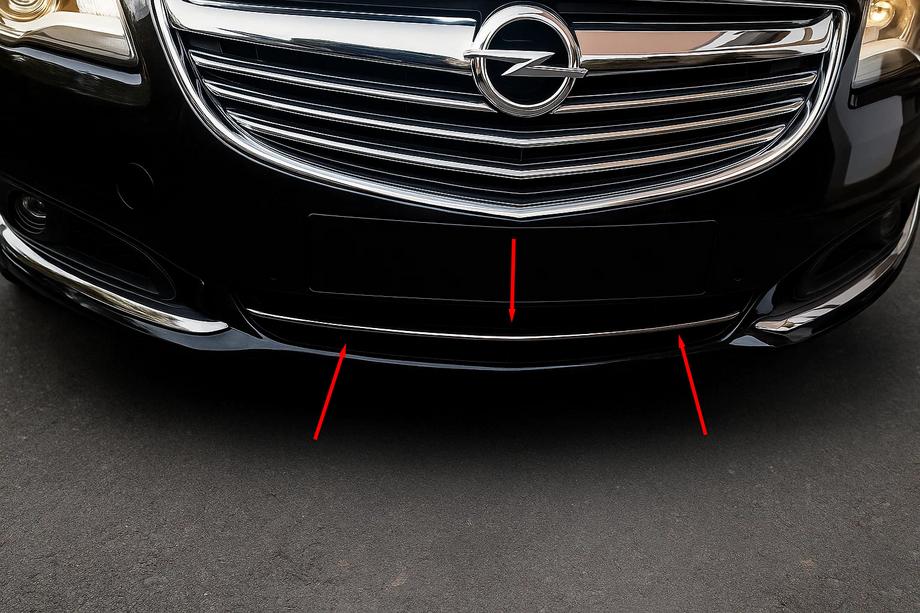 Opel Insignia 2008–2017 Nerjaveče letvice za mrežo odbijača Image