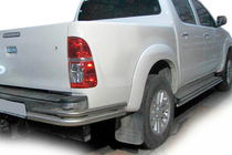 Toyota Hilux 2006–2015 Zadnji vogalni elementi AK003-Подвійний (nerjavno jeklo) fotografija 1