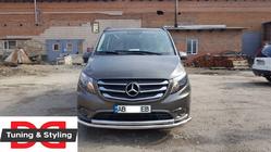 Mercedes Vito/V-razred W447 2014– Sprednji zaščitni lok ST014 (nerjavno jeklo) 60/60 mm fotografija 4