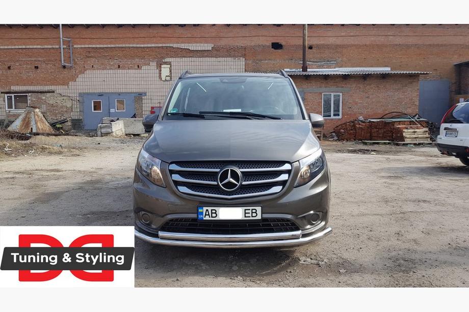 Mercedes Vito/V-razred W447 2014– Sprednji zaščitni lok ST014 (nerjavno jeklo) Ø 60/42 mm Fotografija 4