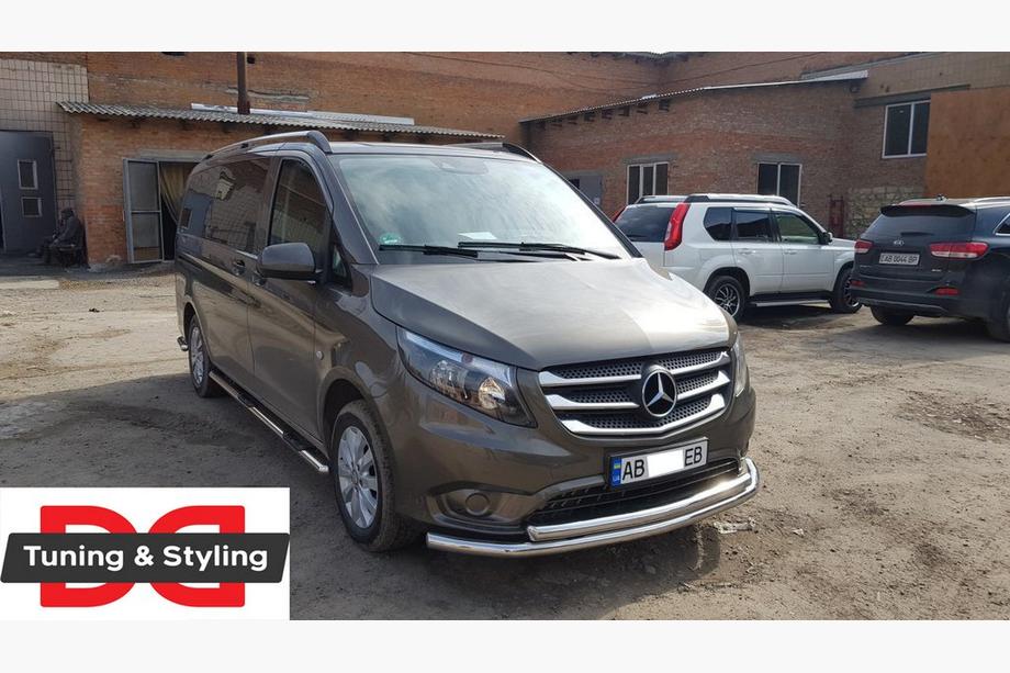 Mercedes Vito/V-razred W447 2014– Sprednji zaščitni lok ST014 (nerjavno jeklo) Ø 60/42 mm Fotografija 5