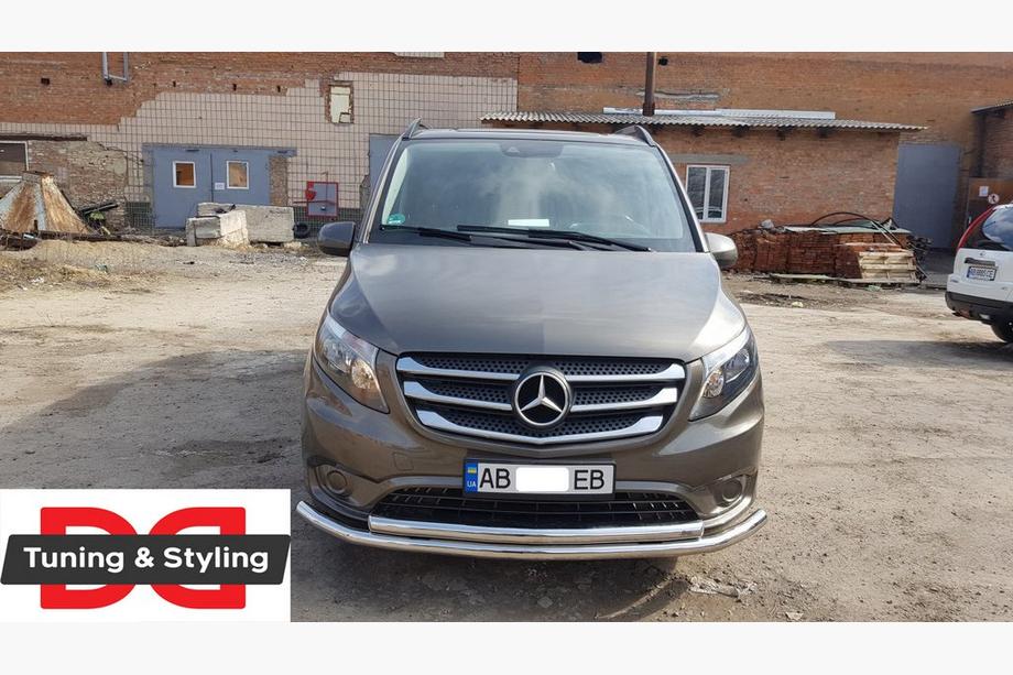 Mercedes Vito/V-razred W447 2014– Sprednji zaščitni lok ST014 (nerjavno jeklo) Ø 60/42 mm Fotografija 6
