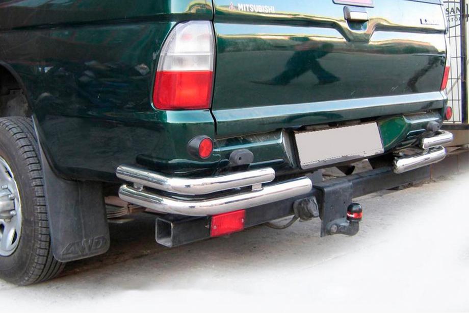 Mitsubishi L200 1996–2006 Zadnji koti AK003-Double (2 kos, nerjaveče jeklo) Fotografija 1