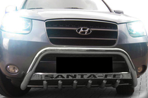 Hyundai Santa Fe 2 2006–2012 Sprednji zaščitni lok WT004 (inox) fotografija 3