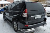 Toyota Land Cruiser Prado 120 2002–2009 Zadnji dvojni kotni zaščitni loki AK003-2 (2 kos, nerjaveče jeklo) fotografija 3