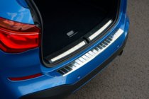 BMW X1 F48 2015–2022 Zaščitna letev za zadnji odbijač OmsaLine (nerjaveče jeklo) fotografija 1