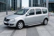 Dacia Logan MCV 2004–2014 Stranske stopnice tipa X5 (2 kosa, aluminij) fotografija 3