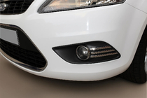 Ford Focus II 2008–2011 Kromirani okrasni pokrovi za meglenke (6-delni, nerjaveče jeklo) fotografija 1