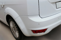 Ford Focus II 2008–2011 Obloge zadnjih odsevnikov (2 kosa, nerjavno jeklo) fotografija 1