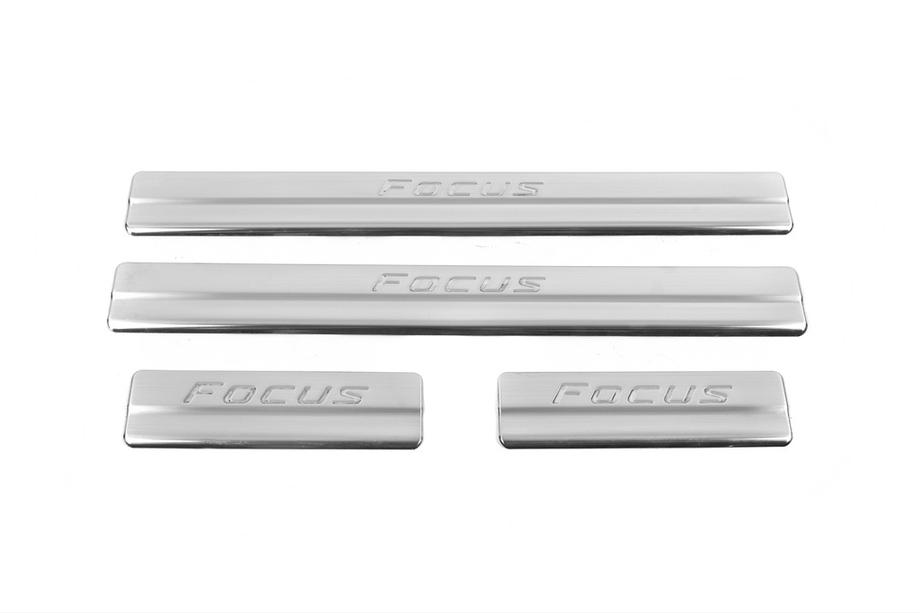 Ford Focus III 2011–2017 Zaščitne letve pragov OmsaLine (4 kosi, nerjaveče jeklo) Image
