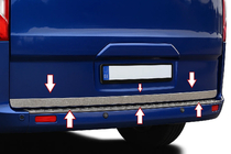 Ford Custom 2013–2022 Zaščitna letev roba prtljažnika (nerjaveče jeklo) fotografija 1