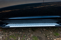 Hyundai IX-35 2010–2015 Stranske stopnice Allmond Grey (2 kosa, aluminij) fotografija 4