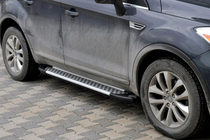 Ford Kuga 2008–2013 Stranske stopnice Allmond Grey (2 kosa, aluminij) fotografija 1