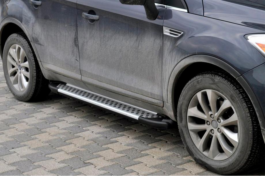 Ford Kuga 2008–2013 Stranske stopnice Allmond Grey (2 kosa, aluminij) Image