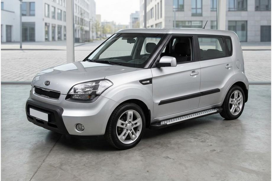 Kia Soul I 2008–2013 Stranske stopnice Allmond Grey (2 kosa, aluminij) Image