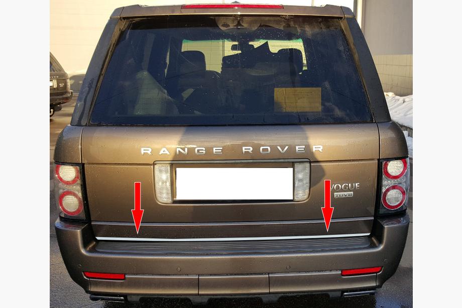 Range Rover III L322 2002–2012 Zaščitna letev roba prtljažnika (nerjaveče jeklo) Image