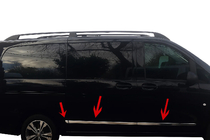 Mercedes Vito/V-razred W447 2014– Letvice vrat (6-delni komplet, nerjaveče jeklo) fotografija 1