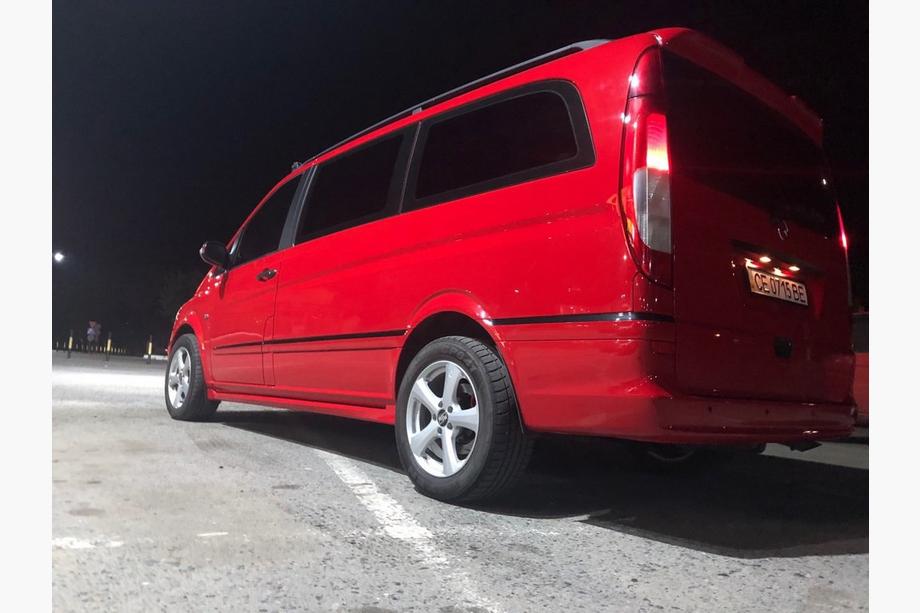 Mercedes Vito W639 2004–2014 Stranski pragovi Exclusive (2 kosa, za lakiranje) Ekstra dolga medosna razdalja Fotografija 5