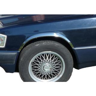 Obrobe blatniških lokov 1988-1993 (4 kos, nerjaveče jeklo) Mercedes W201 (190) 1982–1993 fotografija 4