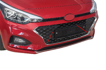 Hyundai I-20 2014–2020 Obroba maske 2018-2020 (3 kosi, nerjaveče jeklo) fotografija 1
