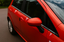 Nissan Micra K12 2003–2010 Okenske letvice (6 kos, nerjaveče jeklo) fotografija 1
