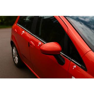 Okenske letvice (6 kos, nerjaveče jeklo) Nissan Micra K12 2003–2010 fotografija 1