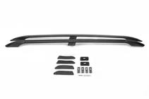 Nissan Qashqai 2010–2014 Črne strešne sani (plastične noge) Kovinske montažne noge fotografija 4