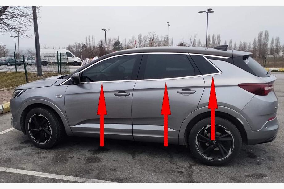 Opel Grandland X 2017– Spodnje okenske letve (6 kos, nerjaveče jeklo) Image
