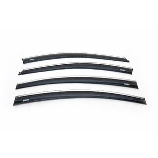 Deflektorji oken s kromirano letvijo SD (4 kosi, Niken) Chevrolet Cruze 2009–2015 fotografija 2