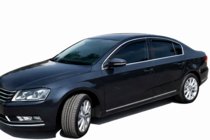 Volkswagen Passat B6 2006–2012 Vetrni deflektorji oken s kromiranim robom SD (4 kosi, HIC) fotografija 9