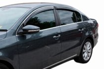 Volkswagen Passat B6 2006–2012 Vetrni deflektorji oken s kromiranim robom SD (4 kosi, HIC) fotografija 10