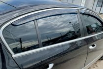 Volkswagen Passat B6 2006–2012 Vetrni deflektorji oken s kromiranim robom SD (4 kosi, HIC) fotografija 2