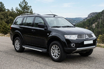 Mitsubishi Pajero Sport 2008–2015 Stranski pragovi Maya V1 (2 kos, aluminij) fotografija 1