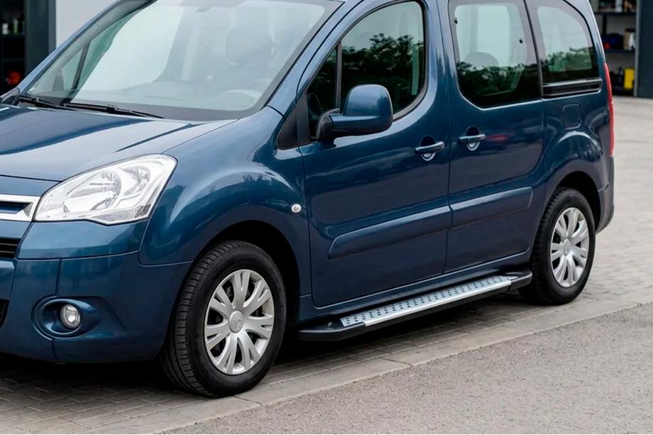 Peugeot Partner Tepee 2008–2018 Stranske stopnice Allmond Grey (2 kosa, aluminij) Image