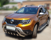 Renault Duster 2018–2024 Prednji zaščitni lok brez napisa WT003 (nerjavno jeklo) fotografija 9