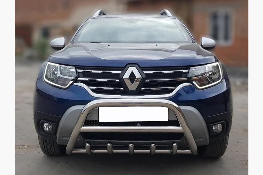 Dacia Duster 2018–2024 Prednji zaščitni lok brez napisa WT003 (nerjavno jeklo) Image